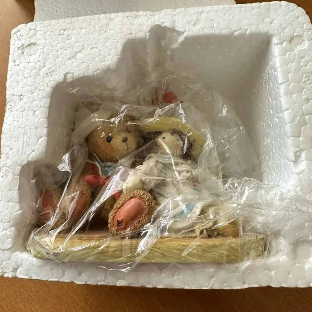 VINTAGE ~ Cherished Teddies ~ ZACHARY ~ Bear with Sail Boat Figurine